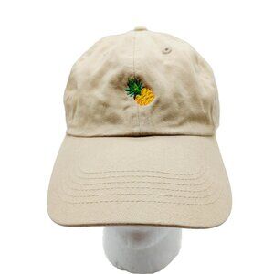 Tan Hat With Embroidered Pineapple Strapback North & Acrux